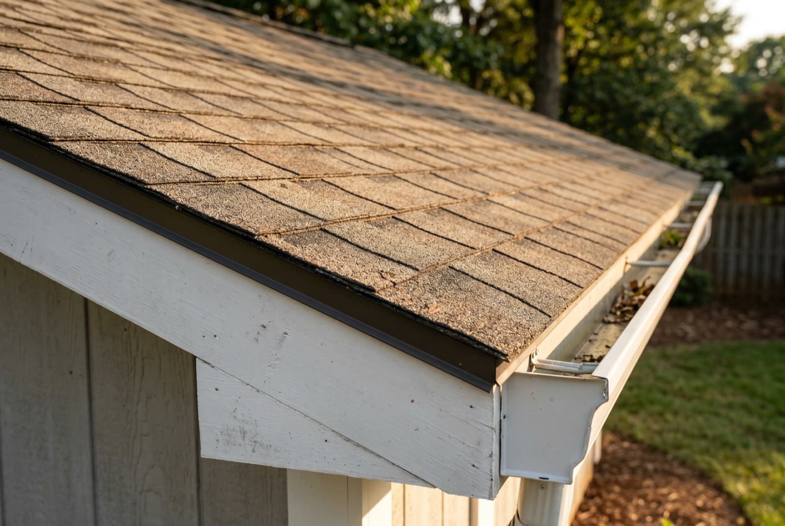 Architectural shingle roof detail