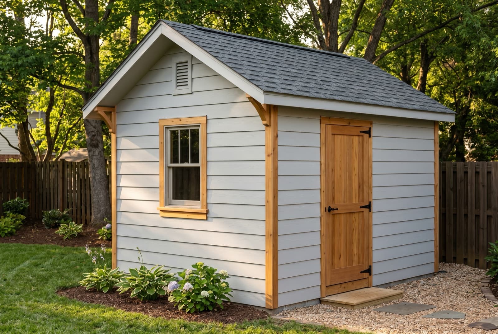 Shed siding material and color options