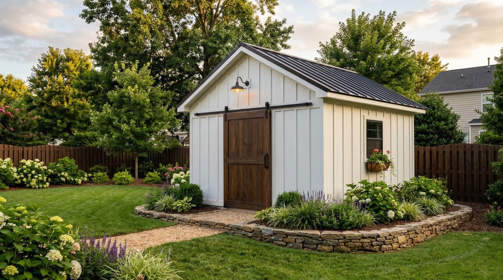 Gambrel (Barn-Style) Shed built on site in Charlotte, NC