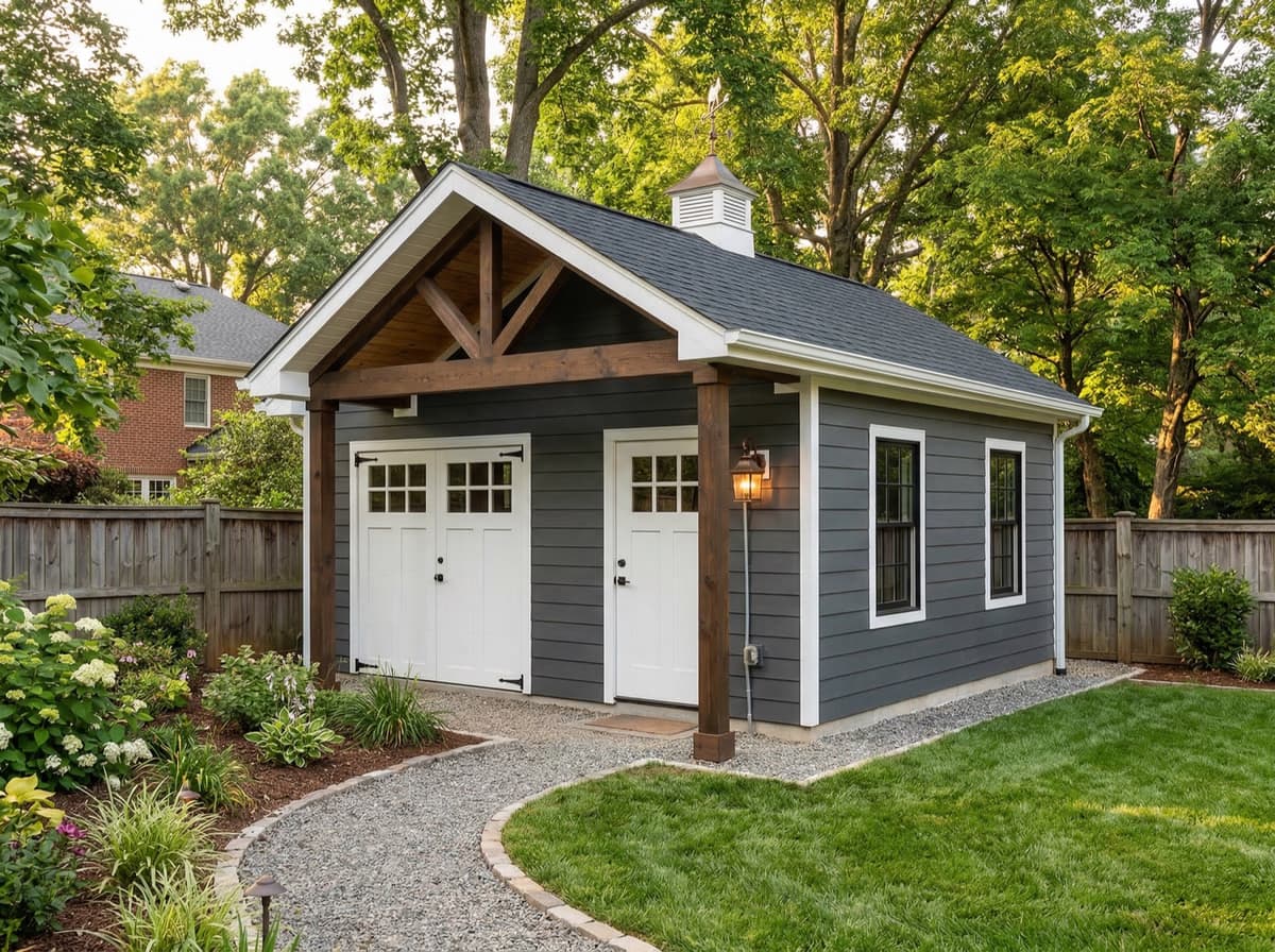 Custom garage & workshop built on site in Charlotte, NC