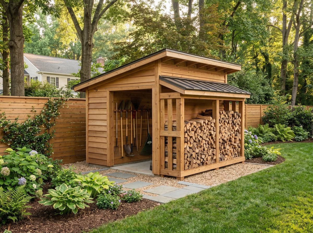 Custom lean-to shed built on site in Charlotte, NC