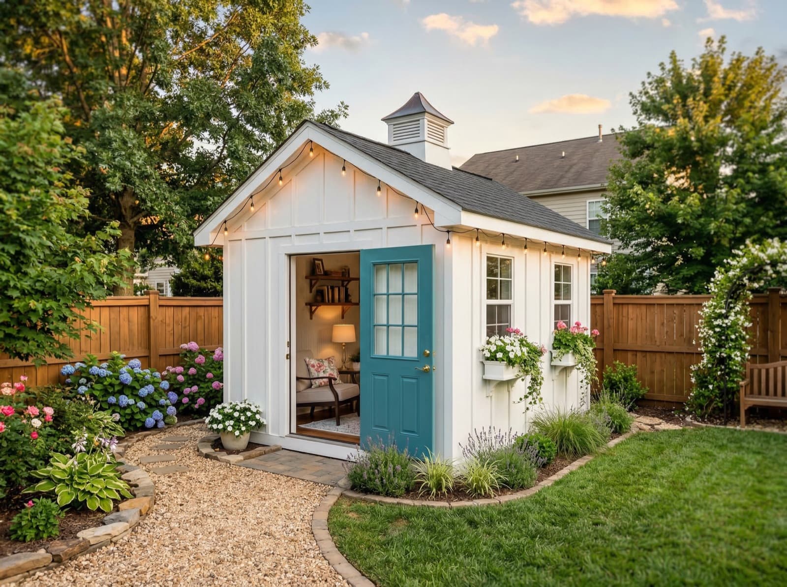 Custom studio / she-shed / home office built on site in Charlotte, NC